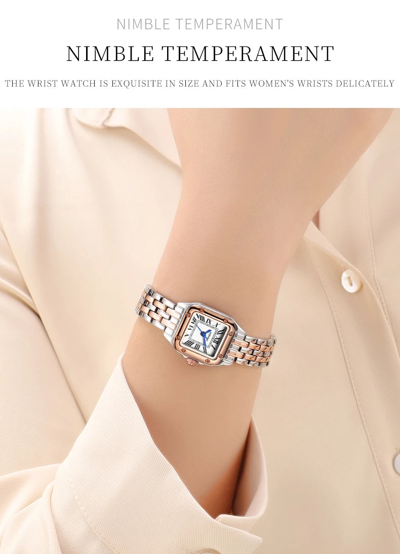 New student temperament, niche, light luxury, fashionable, exquisite, simple, ultra-thin steel strip quartz women's watch