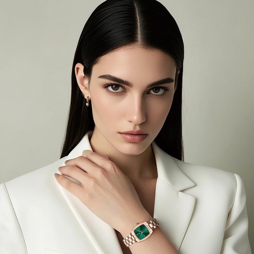 SAPPHERO Elegant Women's Watch Luxury Ultra Thin Stainless Steel Quartz Watch Light Luxury Waterproof Watch Sports Wrist Watch