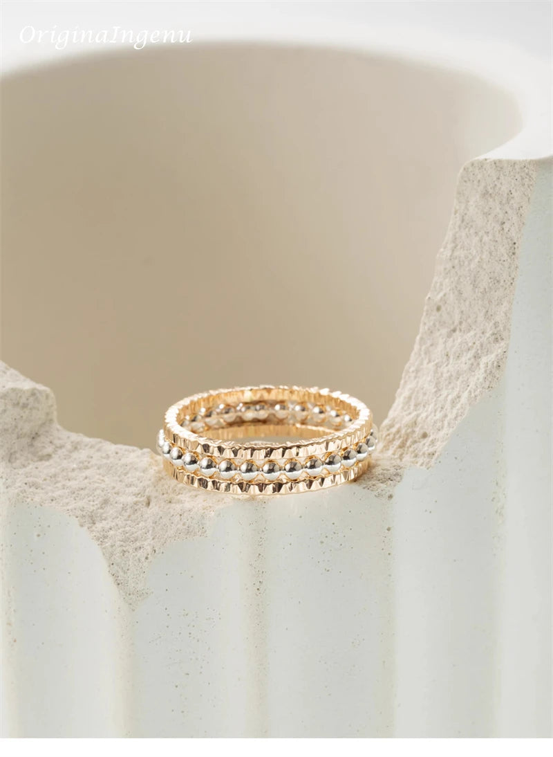 14K Gold Filled Dainty Stacking Ring Set Personalized Handmade Ring Minimalism Jewelry Tarnish Resistant Hypoallergenic Ring
