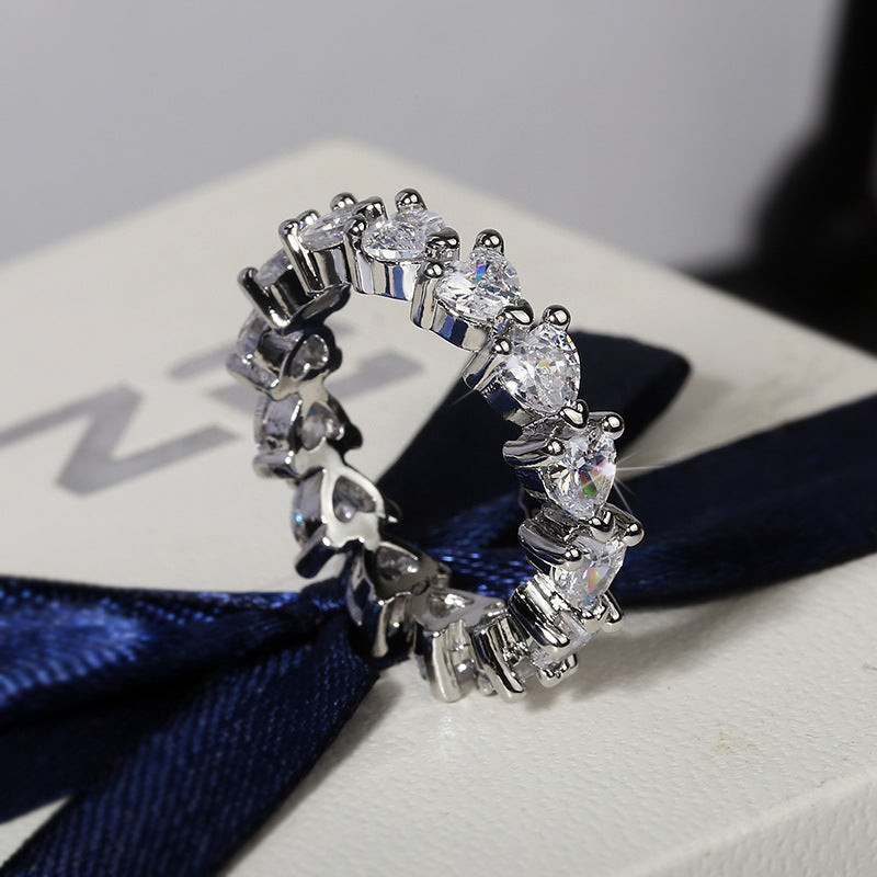 925 Silver New Promise Rings for Women Dazzling Cubic Zircon Graceful Accessories Party Fine Girl Gift Trendy Jewelry Wholesale