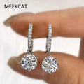 Brilliant 1CT Moissanite Diamond Hoop Earrings For Women Gift Real 925 Sterling Silver Top Quality Fine Jewelry Huggies Aretes