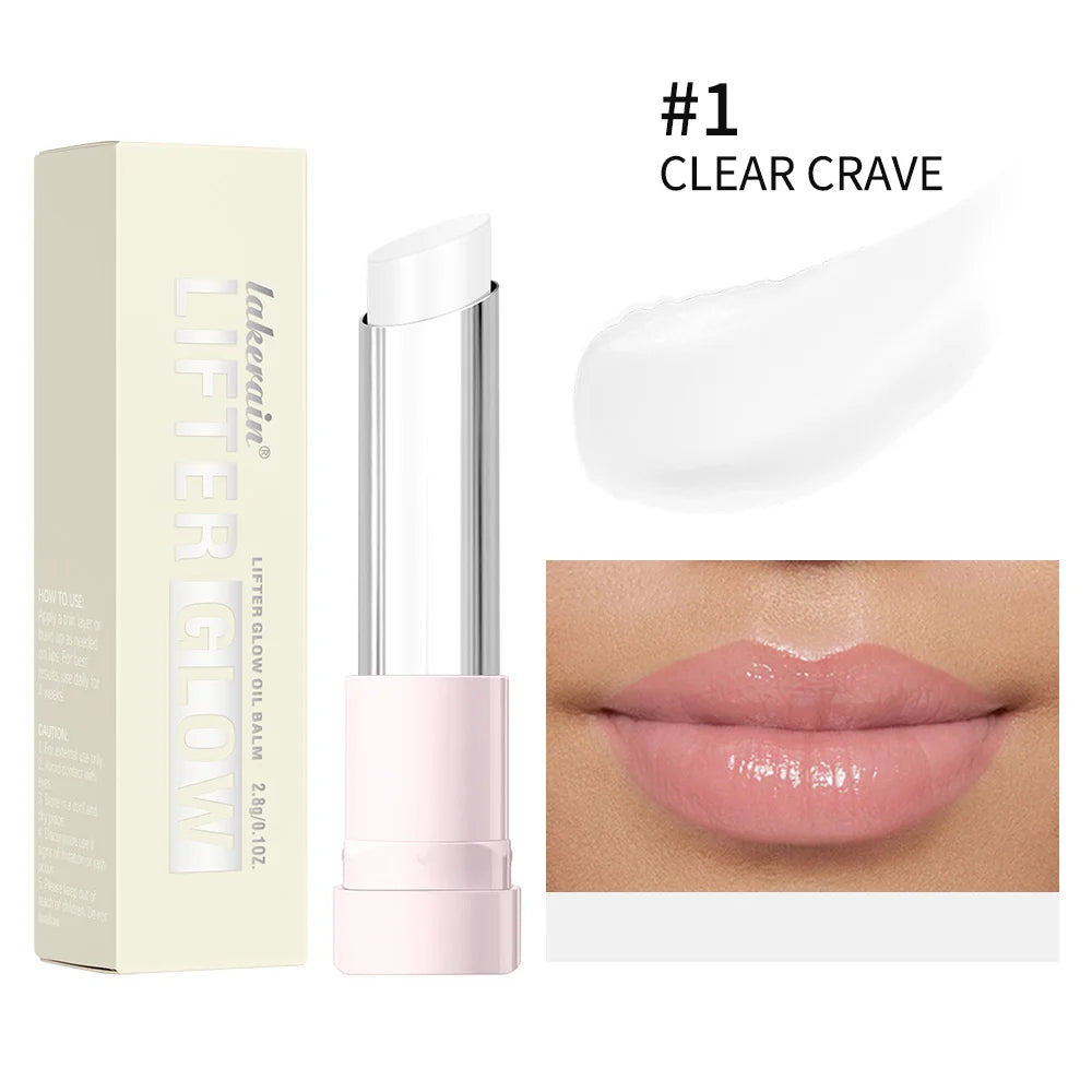 Lip Balm Glossy Glazed Finish Improves Lip Lines Hydration Plump Lip Balm 24HR Long Lasting Moisturizing Treatment 10 Colors