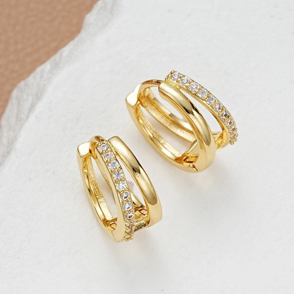 6PCS Huggie Hoop Earring Set For Women Fashion Chain Stud Earrings Tragus Piercing Girls Cartilage Helix Jewelry Lobe Earing Lot