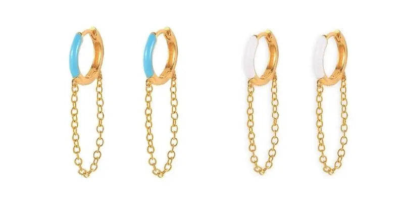 Multicolour Enamel Hoop Earrings for Women 925 Silver Needle Candy Color Huggie Earrings Trendy Party Girls Jewelry Gift
