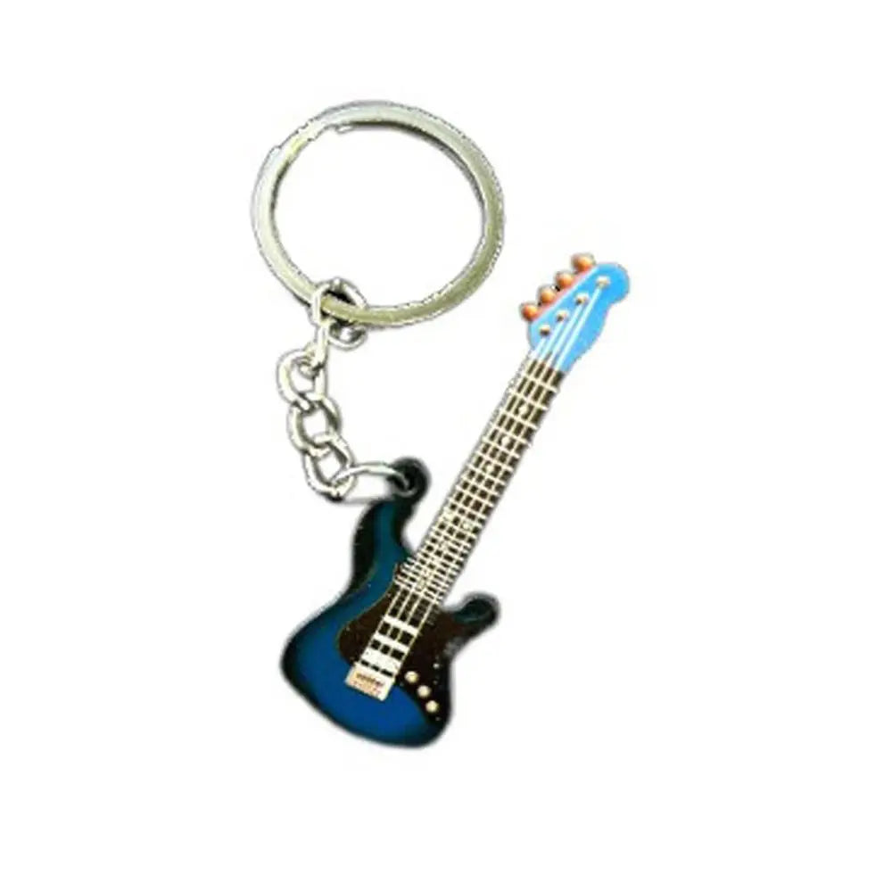 Key Chain Hip Hop Guitar Key Chain Cool Metal Guitar Keyring Creative Colorful Musical Instrument Keychain Man Women