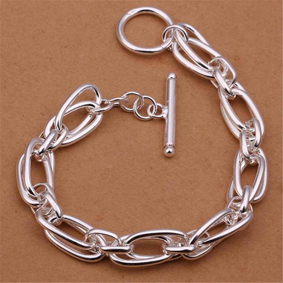 URMYLADY Wholesale for men women chain 925 sterling silver bracelets noble wedding gift party fashion jewelry Christmas gifts