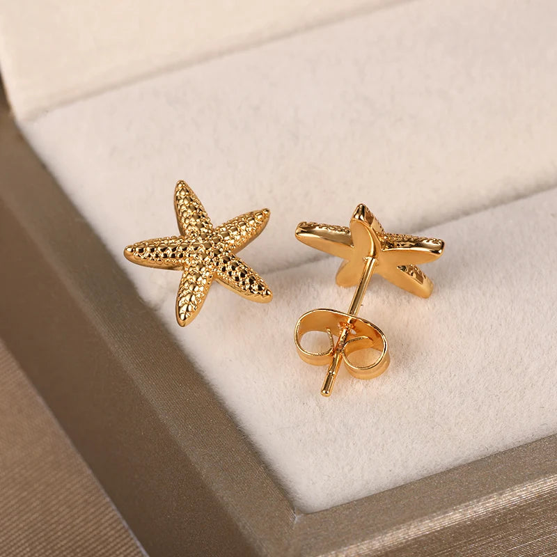 Cute Small Zircon Stud Earrings For Women Girls Gold Color Stainless Steel Earrings Wedding Jewelry Gifts aretes aros mujer