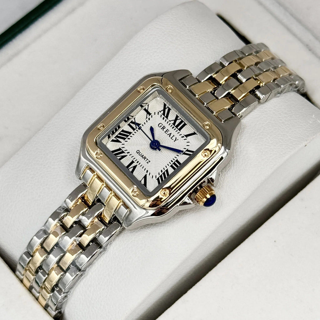Luxury Women's Watches Classic Brand Square Ladies Quartz Wristwatches Alloy Strap Business Female Clock Bracelet watch