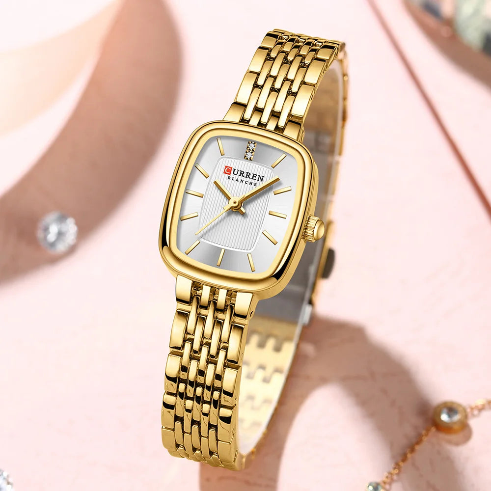 CURREN 9093 Women's Square Waterproof Watch; Simple Casual Women's Watch; Fashionable Women's Watch Ladies' wristwatch