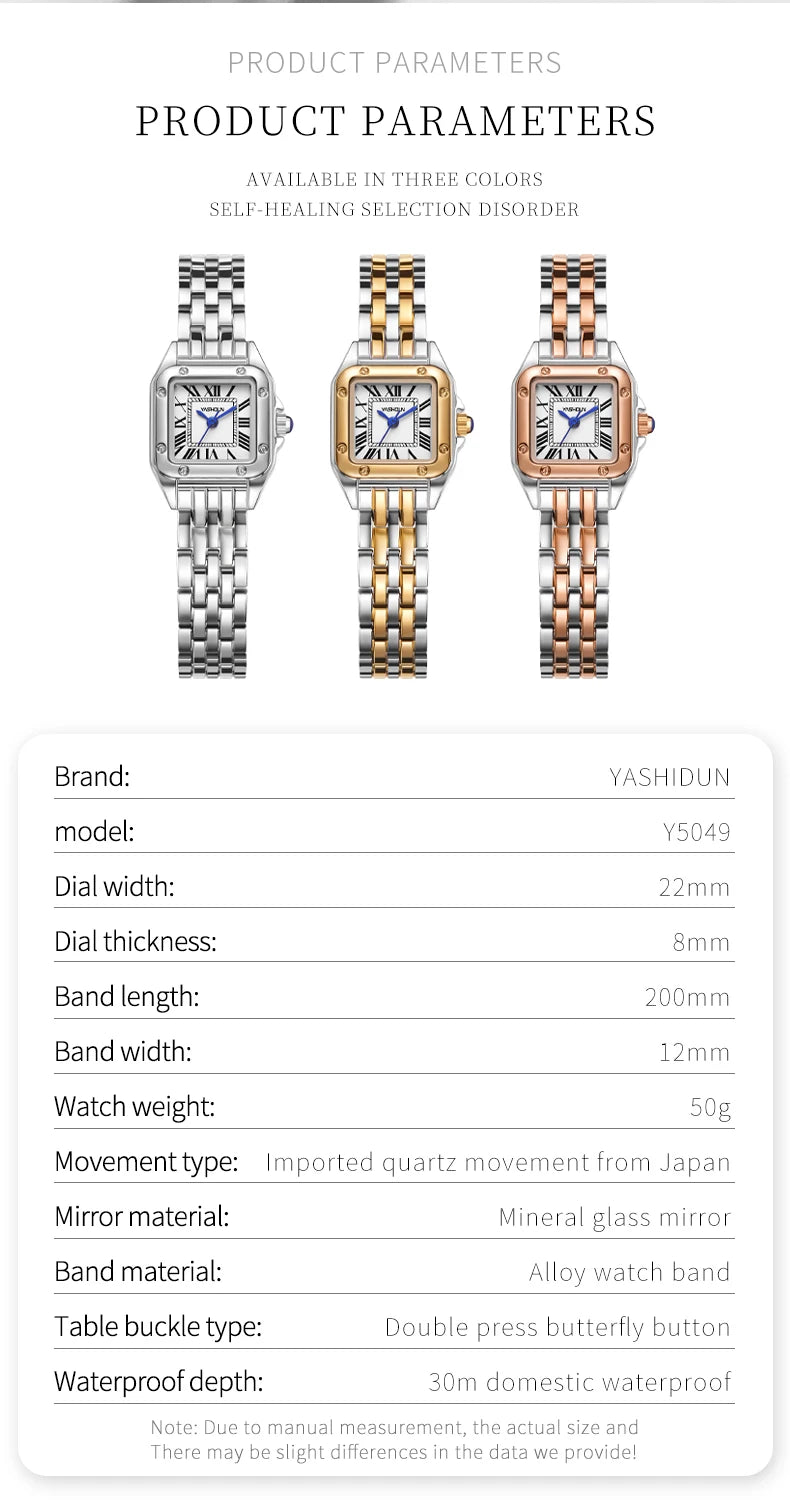 New student temperament, niche, light luxury, fashionable, exquisite, simple, ultra-thin steel strip quartz women's watch