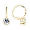 RAPRGOLD 1.0CT Round Moissanite Classic Clip Hoop Earrings for Women 14K Gold Filled Delicate Huggie Jewelry Anniversary Gifts