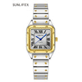 Square Women Watches Ladies Quartz Watch Female Wristwatch Stainless Steel Bamboo Strap Casual Lady Clock Watch Relogio Feminino