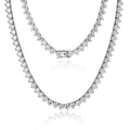 KNOBSPIN 3 Claw D VVS1 Moissanite Tennis Necklace 3/4/5mm GRA Certified Lab Diamond Solid s925 Silver GRA Necklace for Women Man