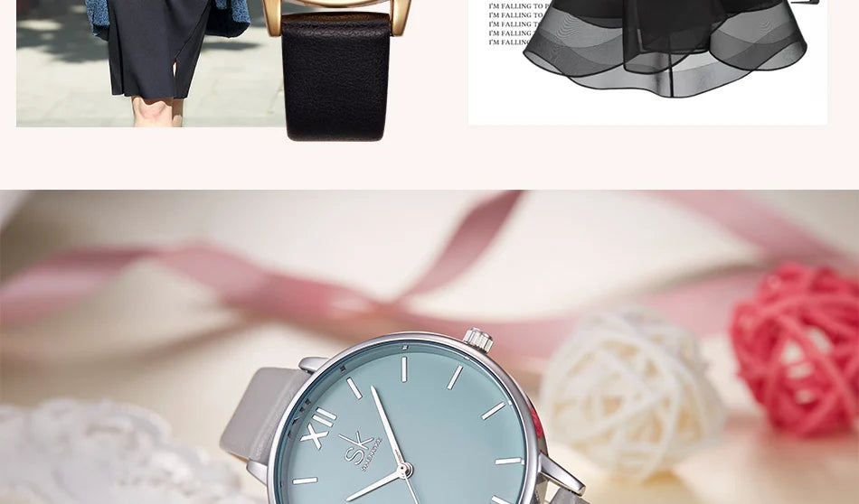 SHENGKE New Fashion Women Watches Top Brand Elegant Woman's Quartz Wristwatches Luxury Golden Clock for Lady Relogio Feminino