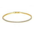 Sterling 925 Silver Jewelry 16cm to 19cm Tennis Bracelet 2mm Zirconia Anniversary Gift Genuine Sterling Silver Bracelet