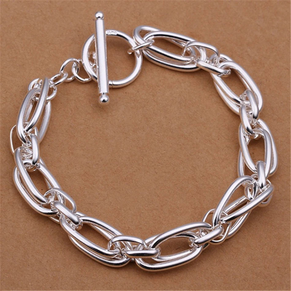 URMYLADY Wholesale for men women chain 925 sterling silver bracelets noble wedding gift party fashion jewelry Christmas gifts