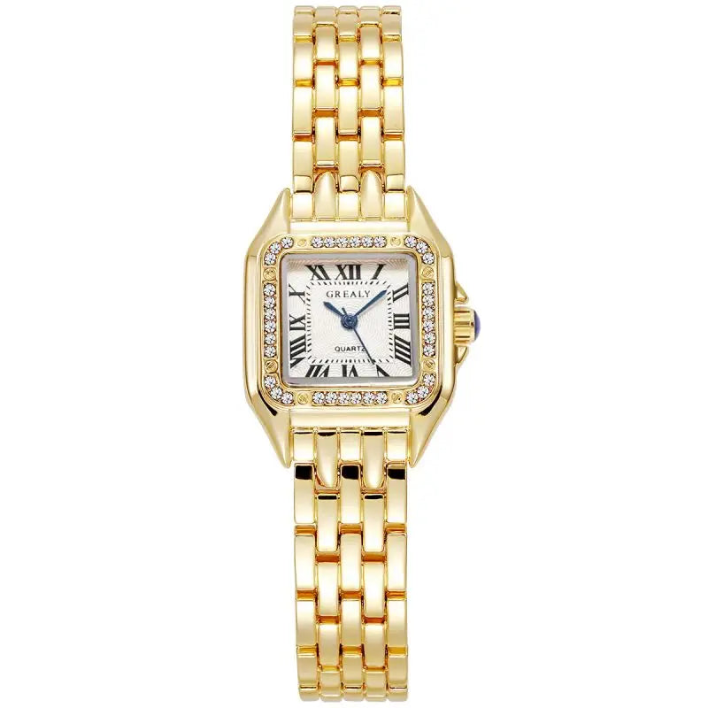 Luxury Women's Watches Classic Brand Square Ladies Quartz Wristwatches Alloy Strap Business Female Clock Bracelet watch