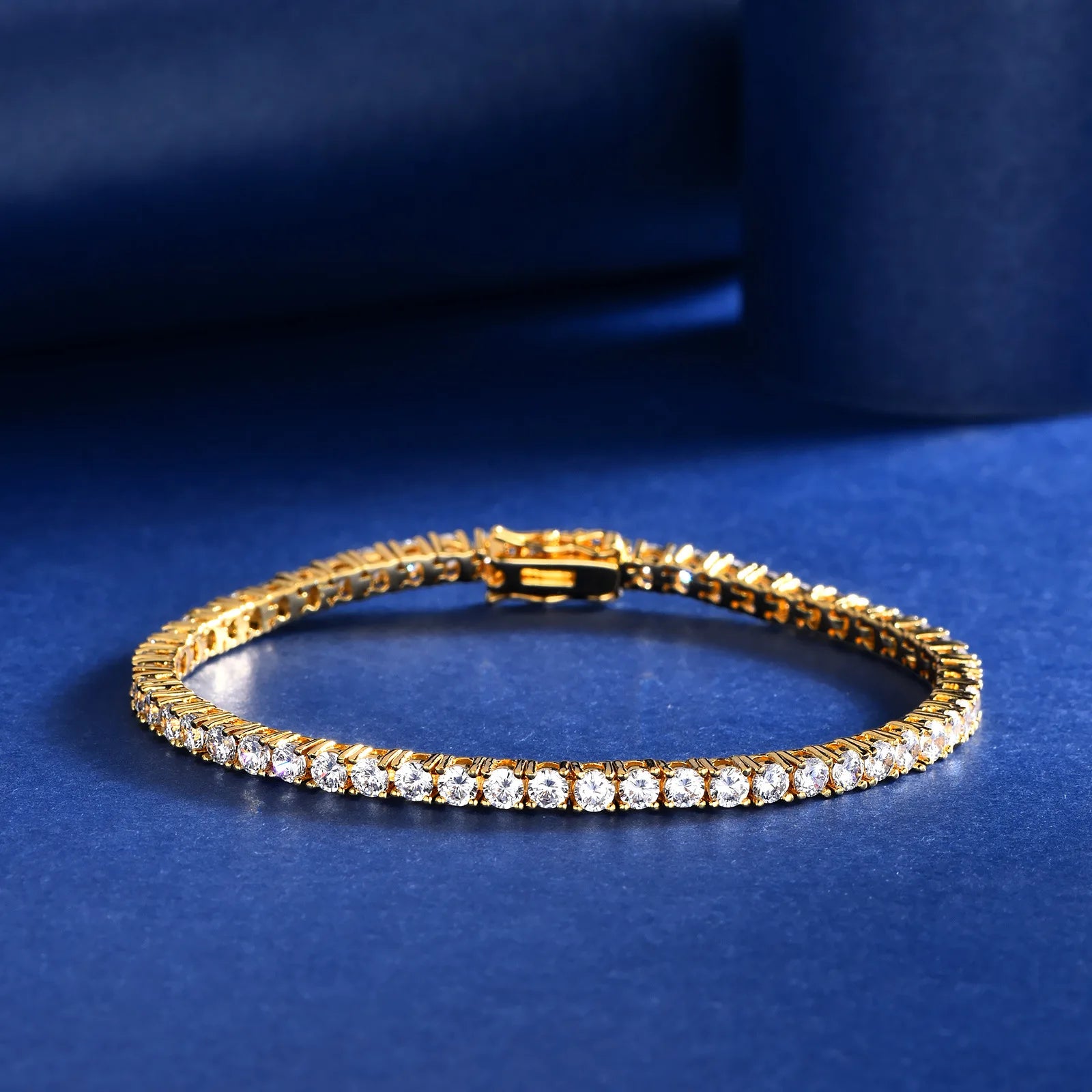 Factory Price Unisex Hip Hop Moissanite Tennis Chain for Women S925 Sterling Silver Gold Man Bracelet Hiphop Jewelry