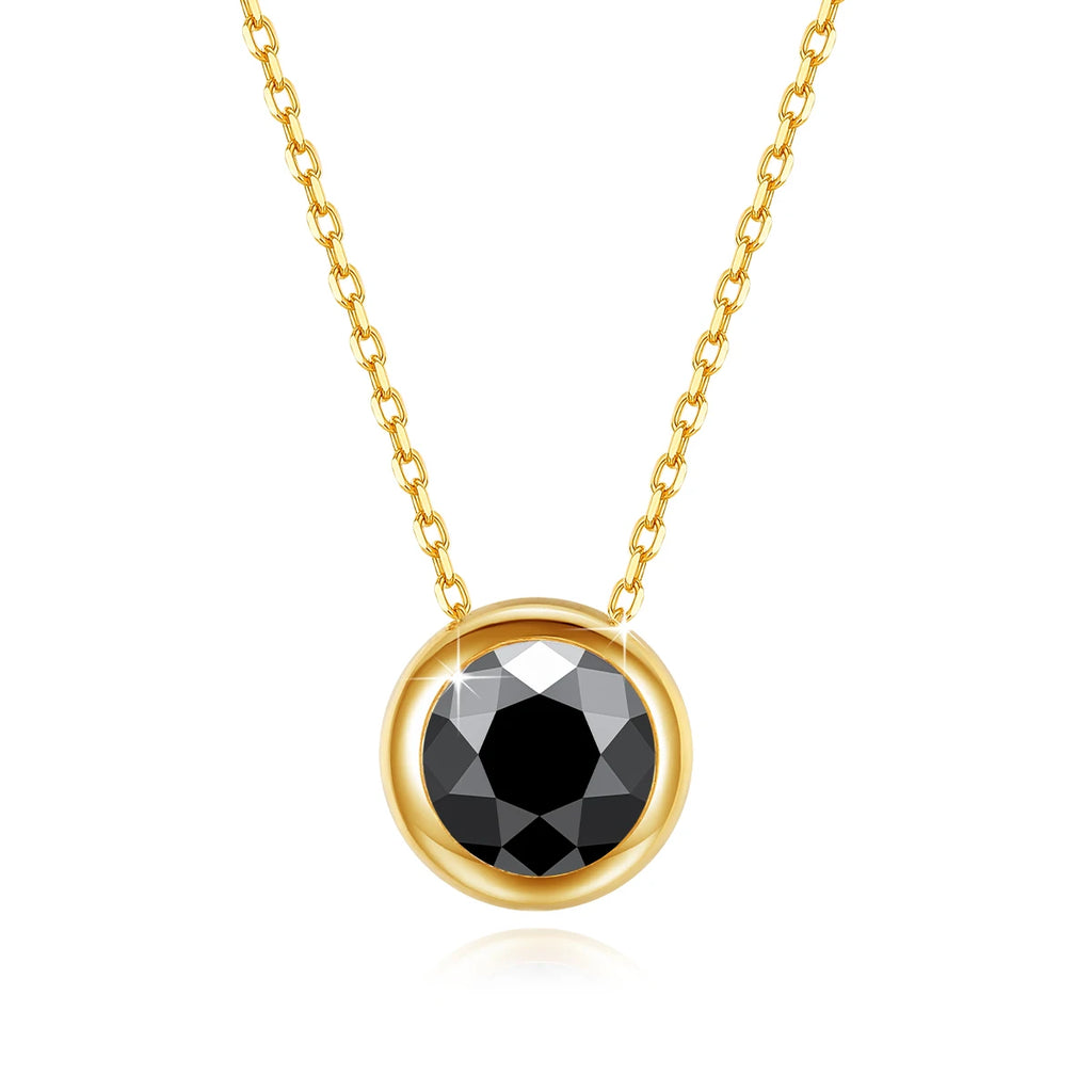Real 18k Gold Necklace GRA Pink Moissanite Diamond Pendant 0.5ct/1ct Pure AU750 Fine Jewelry Wedding Anniversary Gift for Women