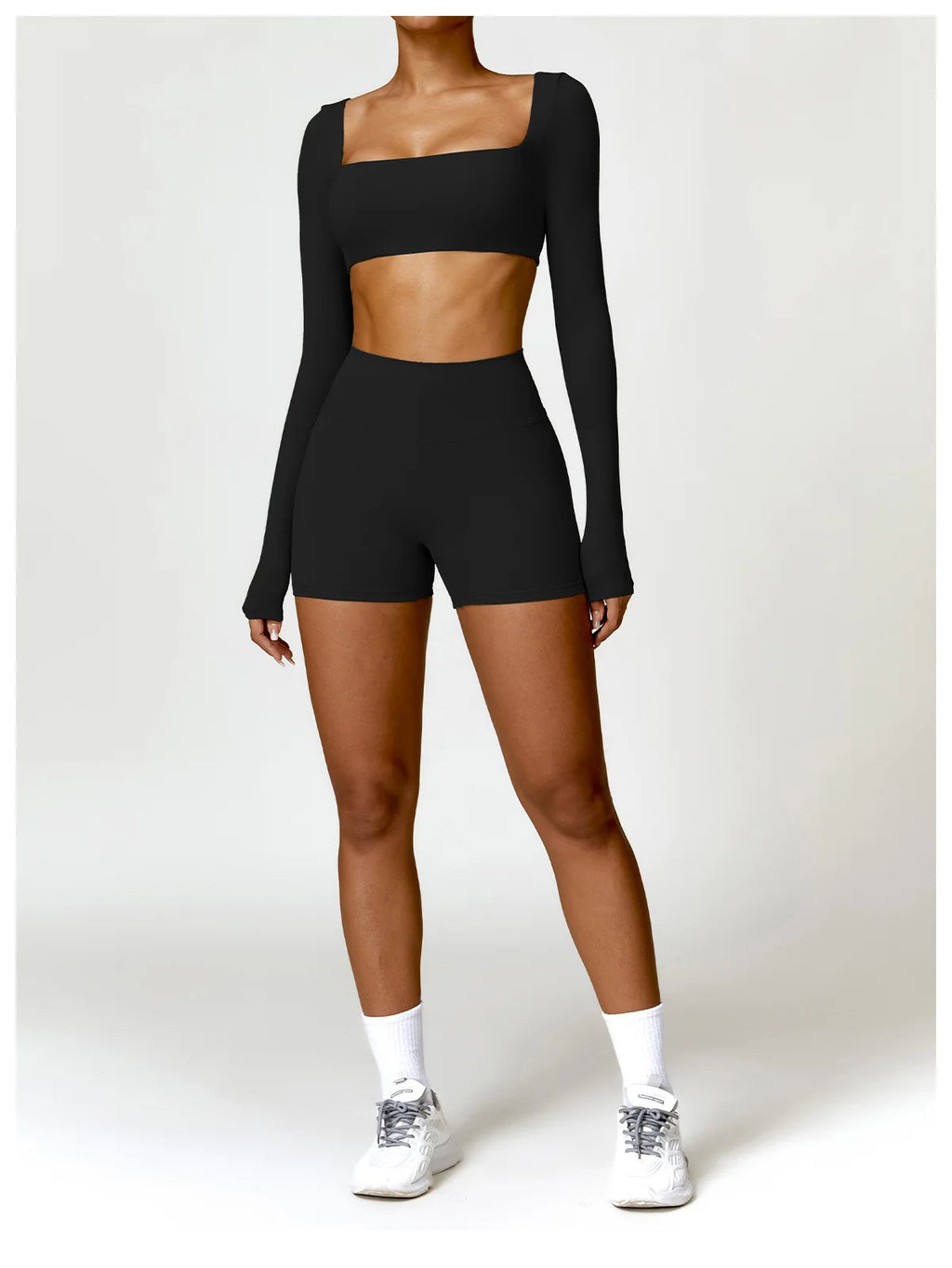 2PCS Yoga Suit Sports Set Women Quick-Drying Gym Set Women Tracksuit Running Workout Long Sleeve Sports Shirt Yoga Clothing