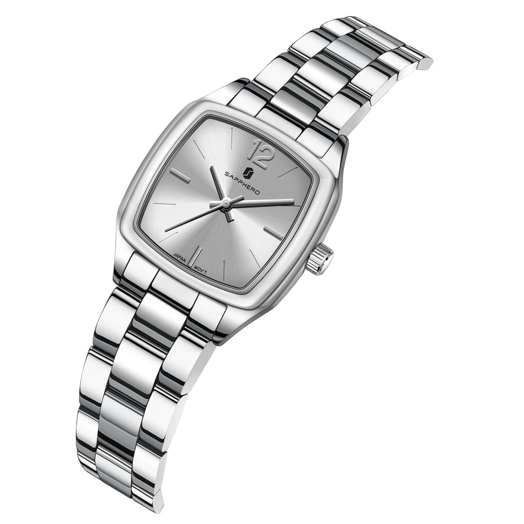 SAPPHERO Elegant Women's Watch Luxury Ultra Thin Stainless Steel Quartz Watch Light Luxury Waterproof Watch Sports Wrist Watch