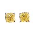 OEVAS 100% 925 Sterling Silver 1CT Four-claw Fat Square High Carbon Stone Citrine Gemstone Earrings Stud Fine Jewelry Wholesale