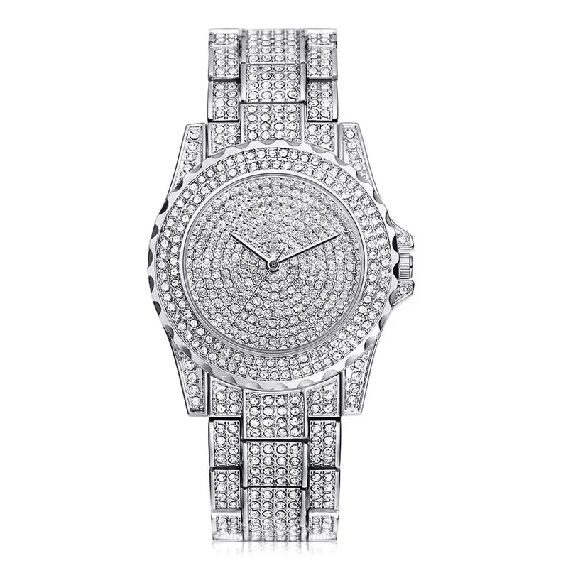Women's Watches Fashion Bling Casual Ladies Clock Female Quartz Gold Watch Crystal Diamond For Woman montre femme zegarek damski