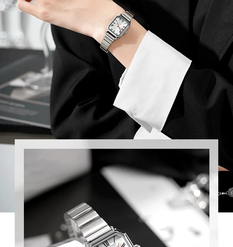 Dropshipping Luxury Women Quartz Watch Casual Fashion  Stainless Steel Strap Wristwatch Relojes Para Mujer Ladies Gifts