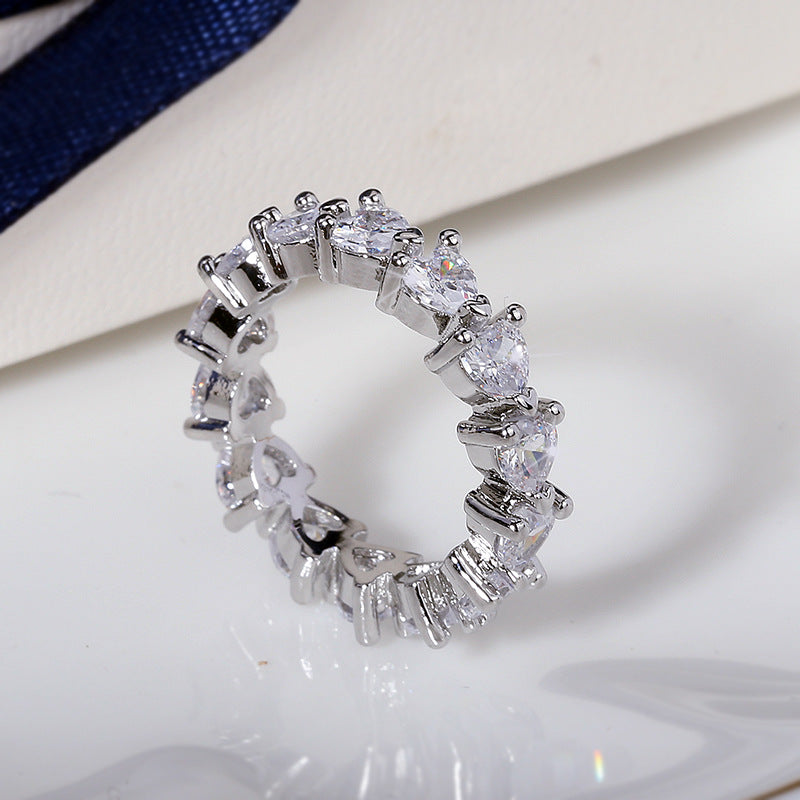 925 Silver New Promise Rings for Women Dazzling Cubic Zircon Graceful Accessories Party Fine Girl Gift Trendy Jewelry Wholesale