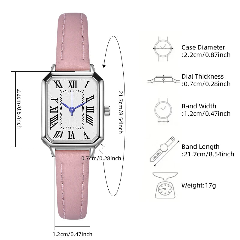 Casual Watch For Women Pu Leather Watches Ladies Quartz Wristwatches Women Clock Friends Family Christmas Gift Valentine's Day