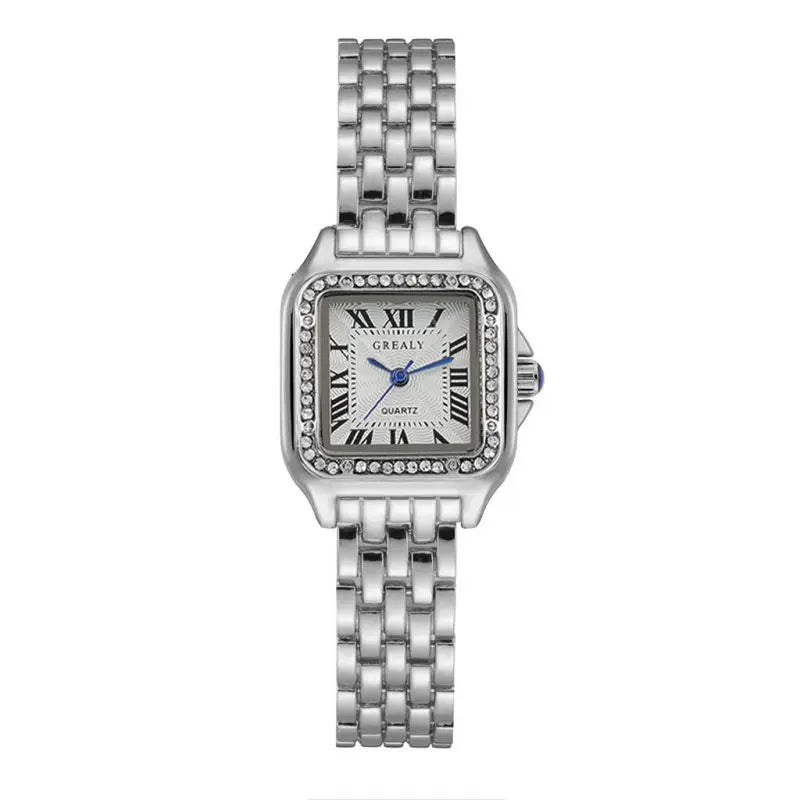 Luxury Women's Watches Classic Brand Square Ladies Quartz Wristwatches Alloy Strap Business Female Clock Bracelet watch