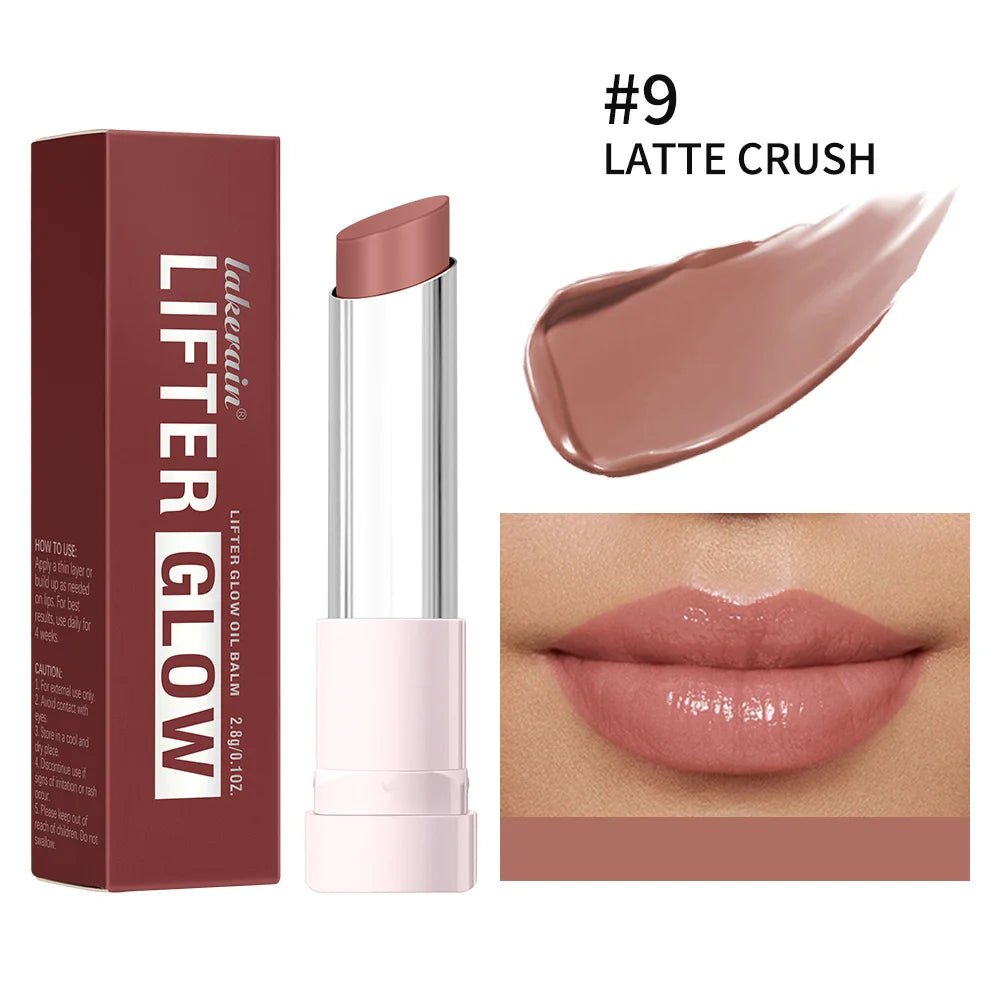 Lip Balm Glossy Glazed Finish Improves Lip Lines Hydration Plump Lip Balm 24HR Long Lasting Moisturizing Treatment 10 Colors