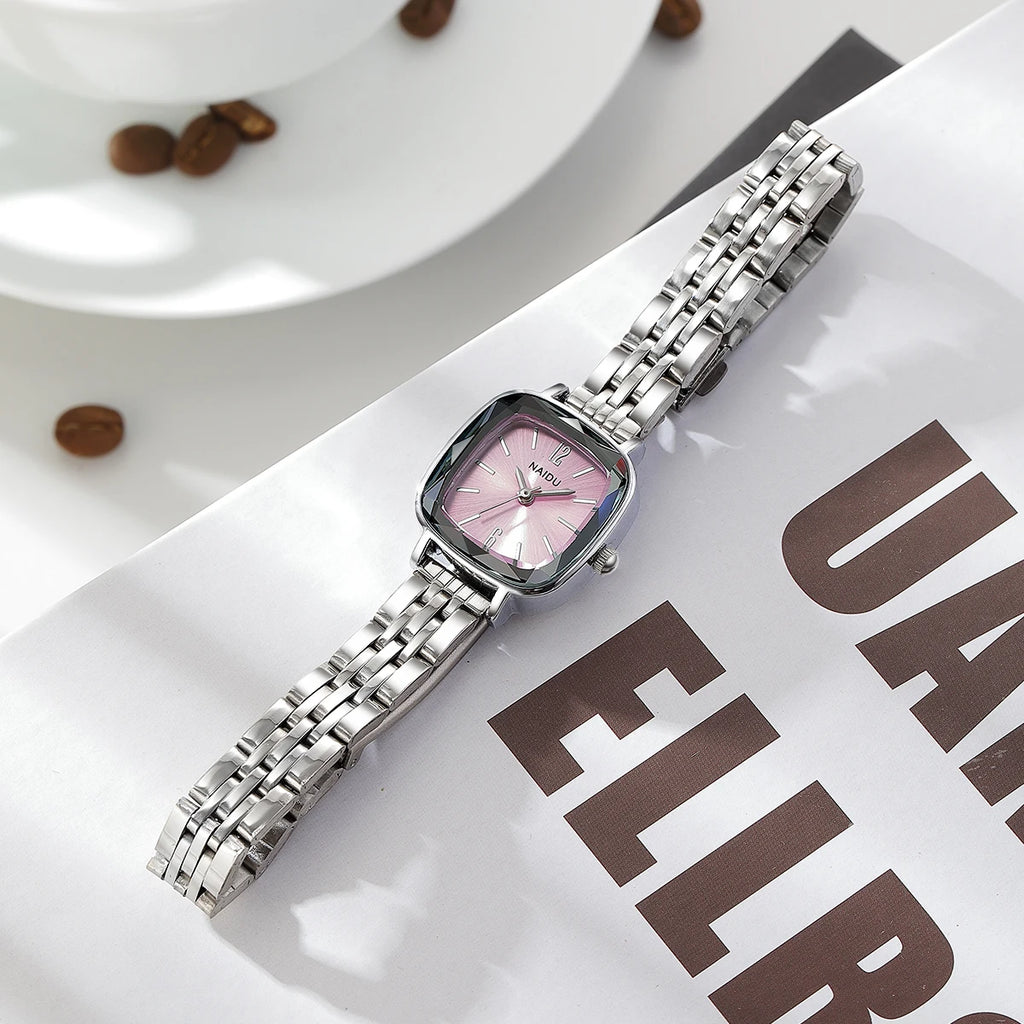 Fashionable Casual Simple Versatile Stainless Steel Strap Quartz Watch Women's Watch