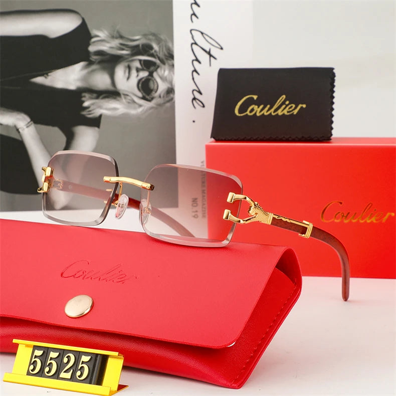 Women's Anti-UV Fashion Sunglasses Unisex Metal Luxury Brand Travel Vacation Outdoor Sports Cycling Driving Men Sun Glasses