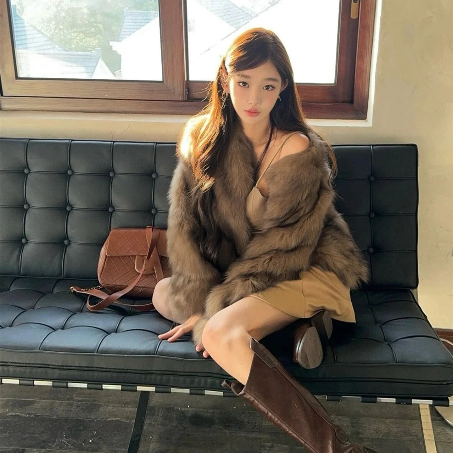 Dulzura Winter Latest Fashion Slim Comfortable Warm Plush Cardigan Jacket Women'S Vintage Elegant Coat Party Club Street Clothes