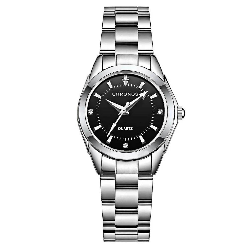 CHRONOS Elegant Women Watches Luxury Ladies Fashion Girls Wristwatch Quartz Movement Stainless Steel Gift for Female Girlfriend