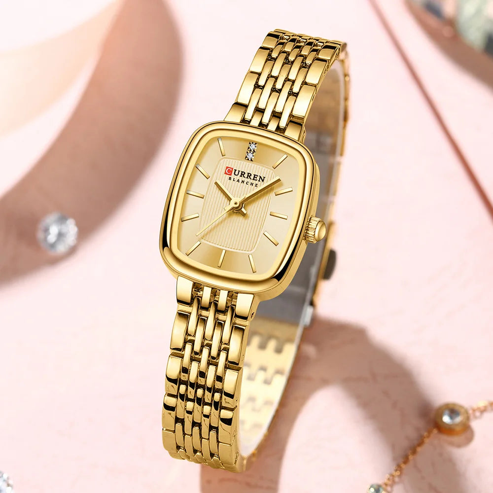 CURREN 9093 Women's Square Waterproof Watch; Simple Casual Women's Watch; Fashionable Women's Watch Ladies' wristwatch