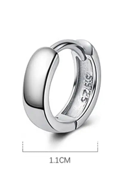 Man/Women's 925 Sterling Silver Hoop Earrings Huggies Cute Neat Gift For Girls/Boys Fine Jewelry Accessory Party Gift DA1417
