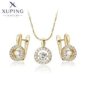 Xuping Jewelry Fashion Romantic Love Style Gold Color Huggies Earrings for Women Girlfriend Party Gift X001002627