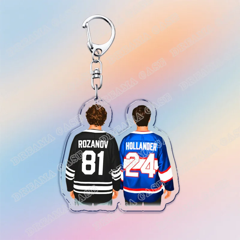 Hot Heated Rivalry Keychain for Accessorie Bag Chaim Shane Hollander Ilya Rozanov LGBT Lovers Keyrings Jewelry Freinds Gifts