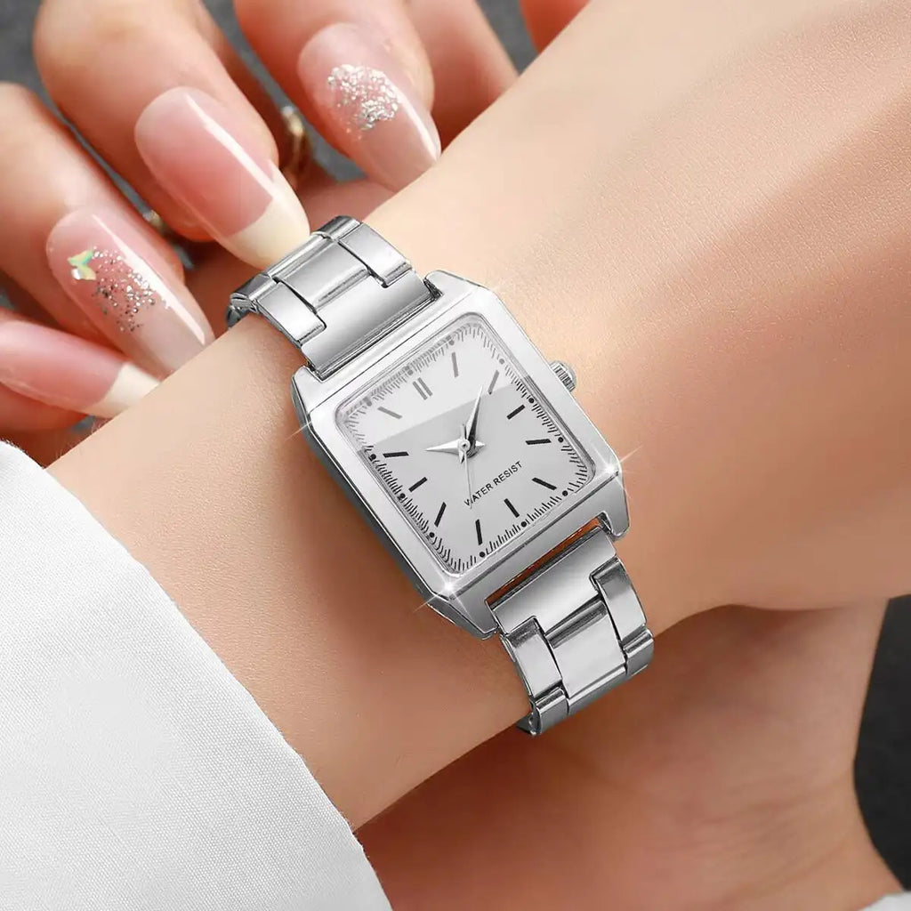 1/2PCS Fashion Square Women Watches Ladies Quartz Wristwatches Girls Clock Reloj Mujer（Without Box）