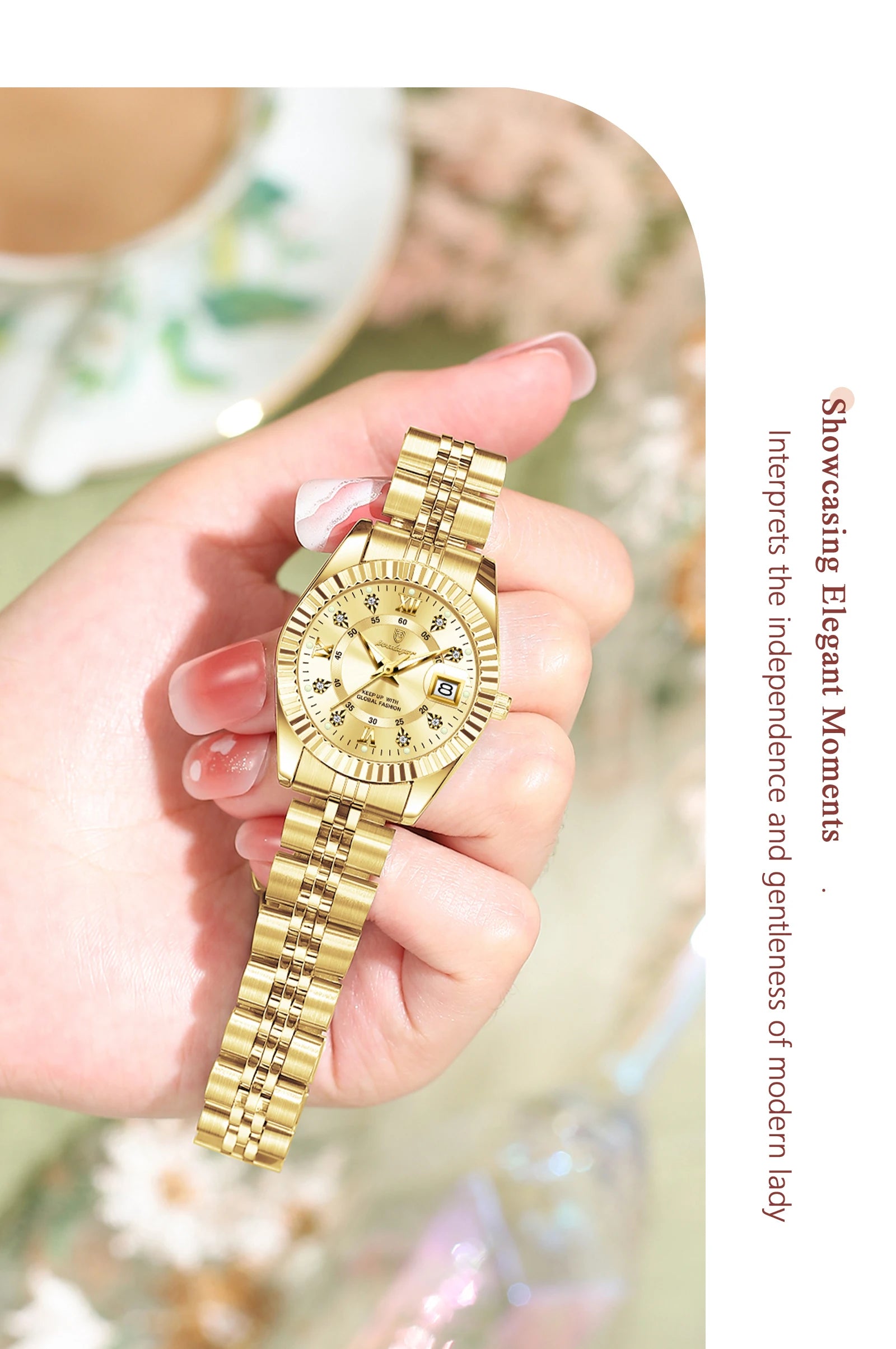 POEDAGAR Fashion Women's Wristwatch Waterproof Luminous Date Elegant Ladies Watches Stainless Steel Quartz Watch For Women Reloj