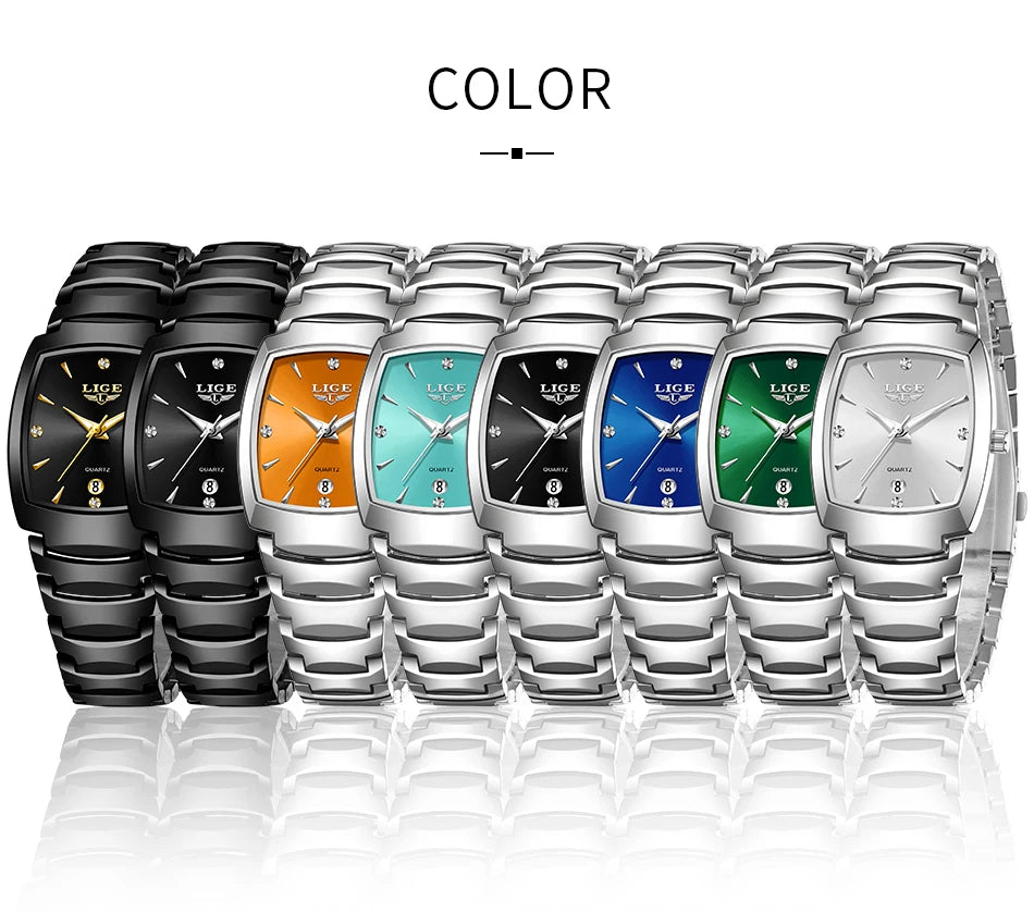 LIGE New Ladies Waterproof Watch Luxury Stainless Steel Women Watches Creative Fashion Original Elegant Quartz Wristwatch Gift