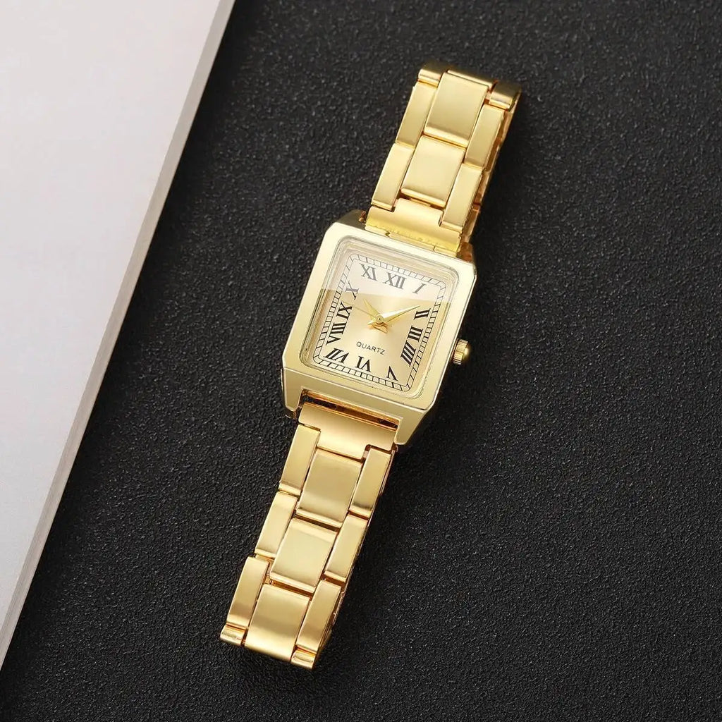 1/2PCS Fashion Square Women Watches Ladies Quartz Wristwatches Girls Clock Reloj Mujer（Without Box）