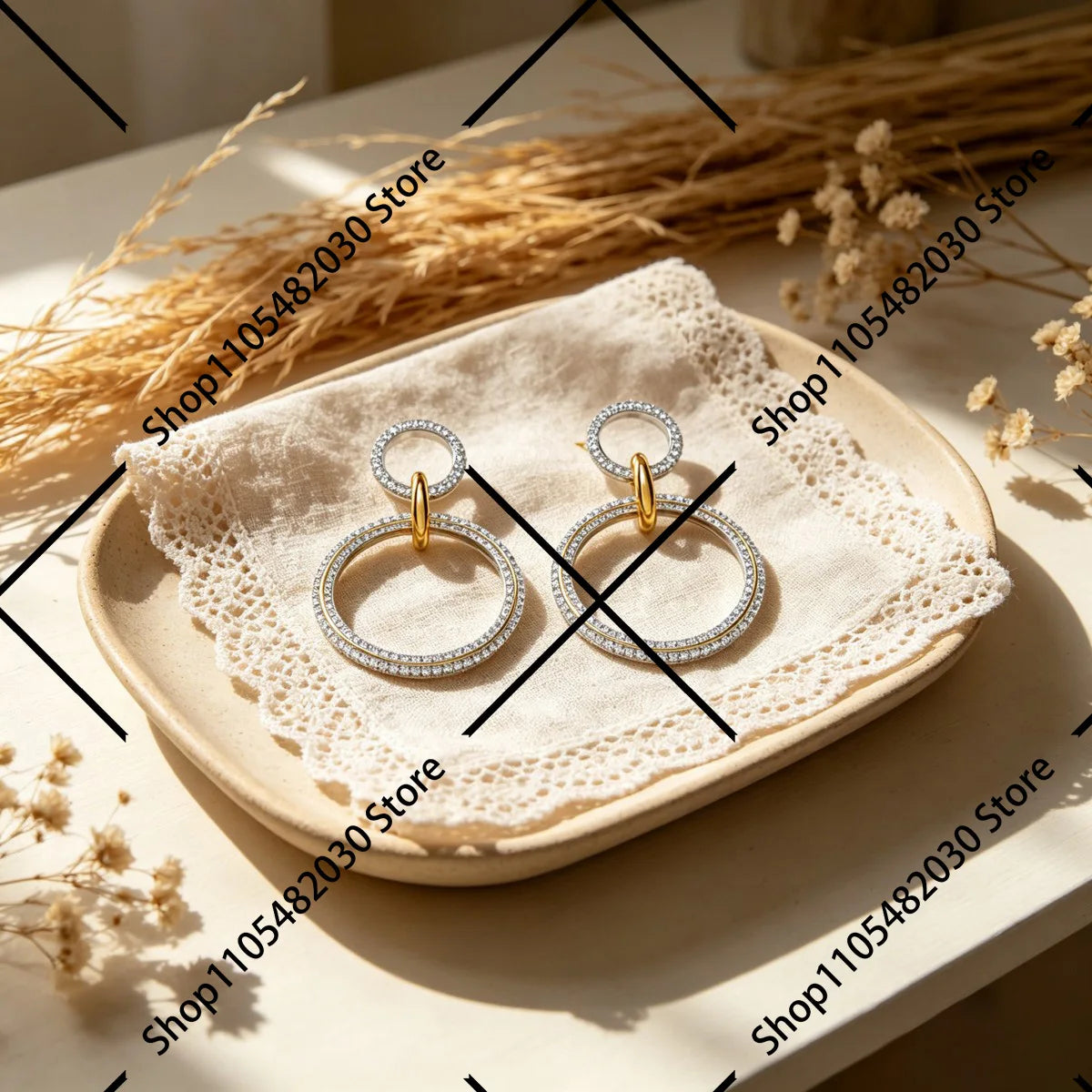 Classic Huggie Hoop Earrings Pave Design Fashion Earrings for Daily Use