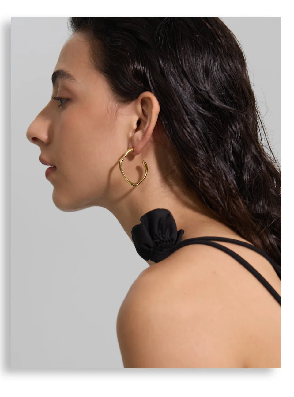 Yhpup Waterproof Minimalist Stainless Steel C-Shape Huggie Earrings for All Occasions Metal Versatile Daily Jewelry Wholesale