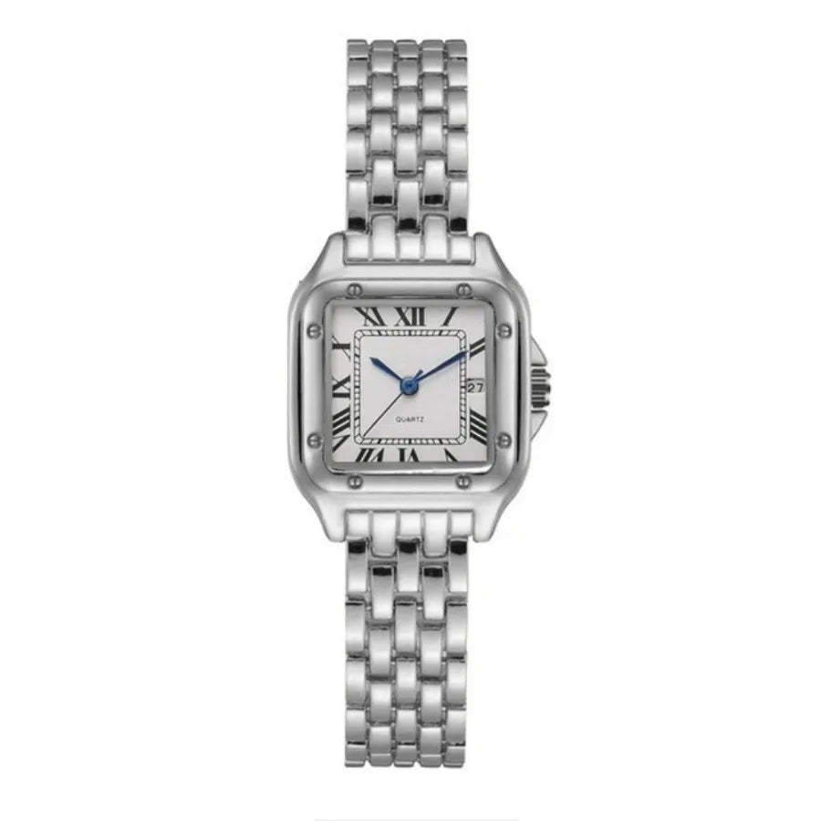 Light-luxury Ladies Watches Business Women Watch High-end Fashionable Roman scale Steel Strip Quartz Wristwatch for Couple man