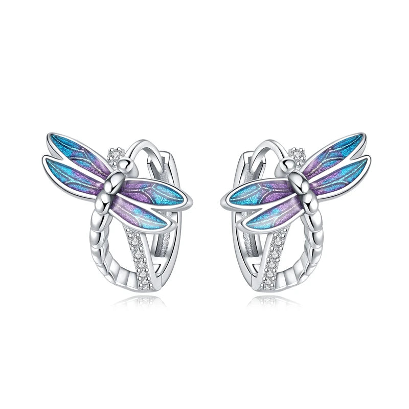 925 Sterling Silver Earrings Simple Star Moon insect Starlight Earrings For Women Wedding Engagement Charm Earrings Jewelry Gift