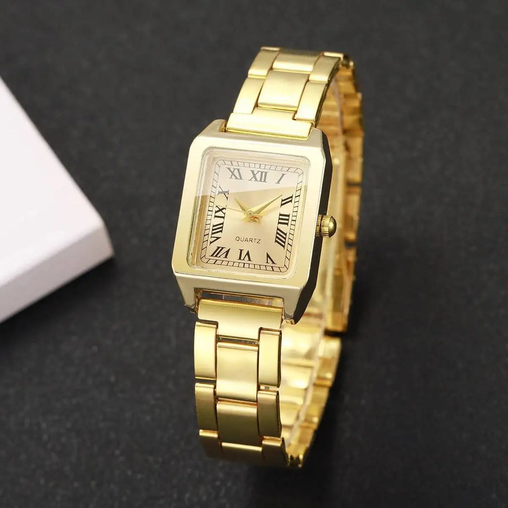 1/2PCS Fashion Square Women Watches Ladies Quartz Wristwatches Girls Clock Reloj Mujer（Without Box）