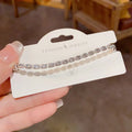 Dainty Oval Zircon Link Chain Bracelet Women Real Gold Plating Sparkling Minimalist Fashion Jewelry Wedding Party Accessory 1750